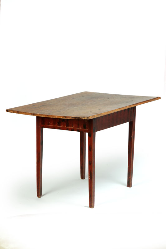 DECORATED TAVERN OR WORK TABLE New England early 19th century