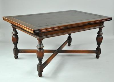 A Belgian Dining Table ca Early 20th Century Carved wood