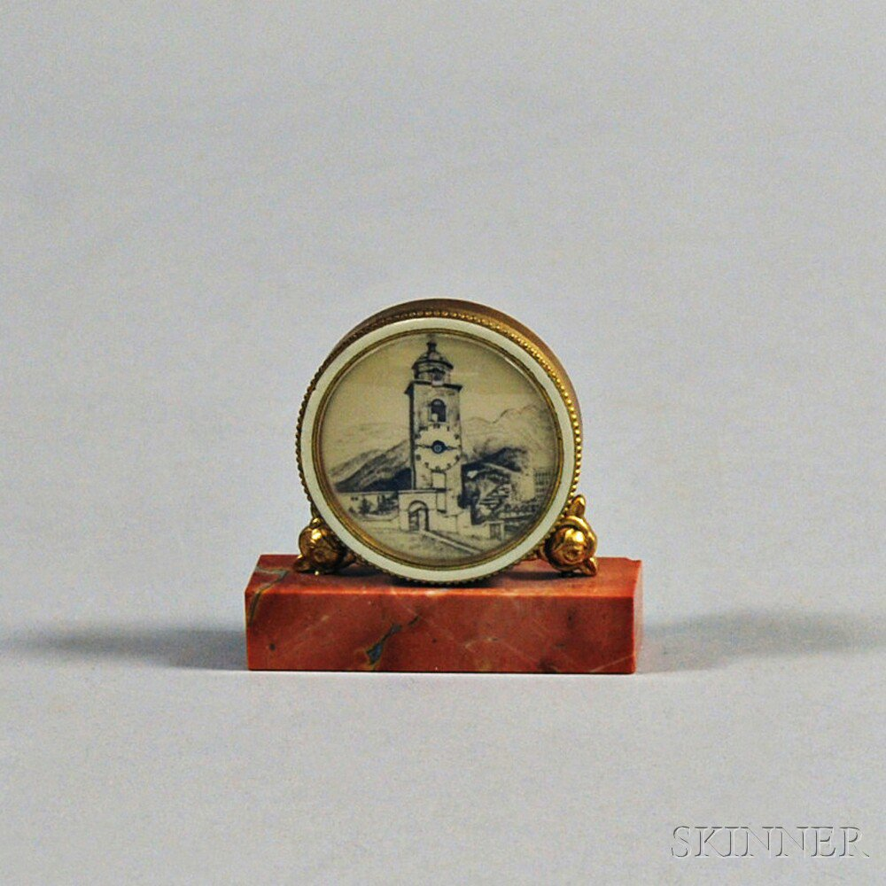 Miniature Neoclassical style Desk with Automata 1 1 2 in