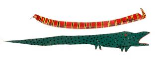 Collection of 2 R A Miller Folk Art Sculptures Reuben