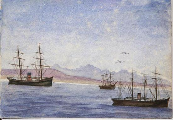 SKETCHBOOK OF BRITISH COLONIAL SOUTH AFRICA Includes 25 watercolors unsigned