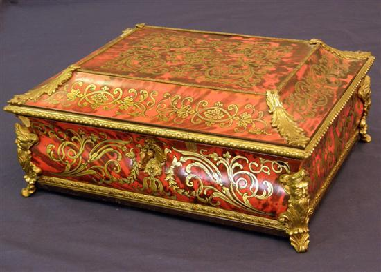 Early 19th century tortoiseshell and gilt metal boulle work box