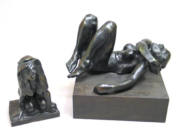 Two Rodin reproduction bronze female nudes Auguste Rodin 1840 1917