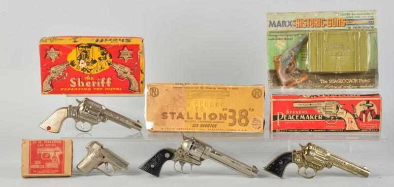 Lot of 5 Cap Pistol Toys American Two are made