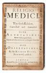 BROWNE THOMAS Sir Religio Medici The sixth Edition Corrected and