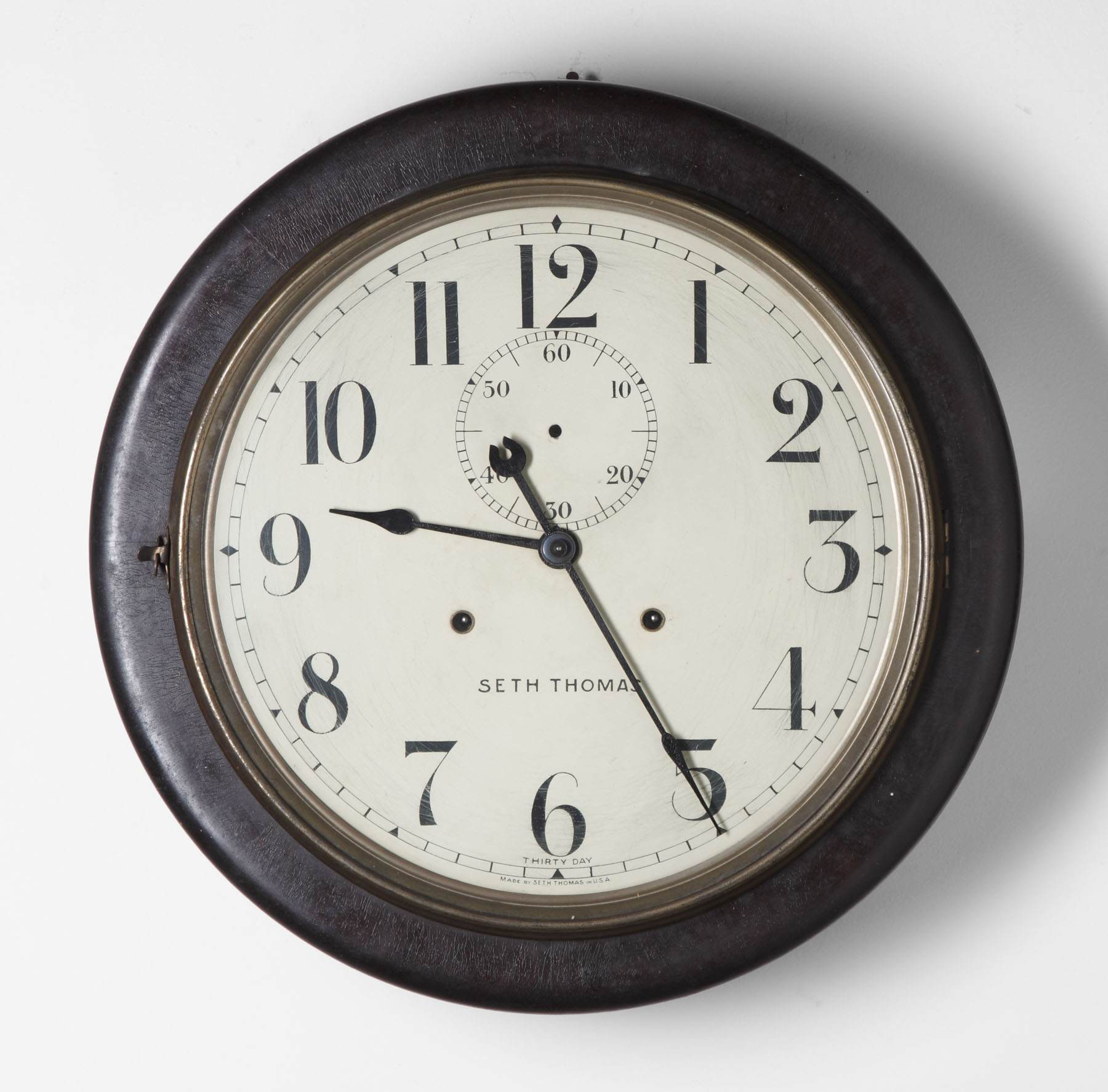Seth Thomas 30 Day Gallery Clock Mahogany case with original