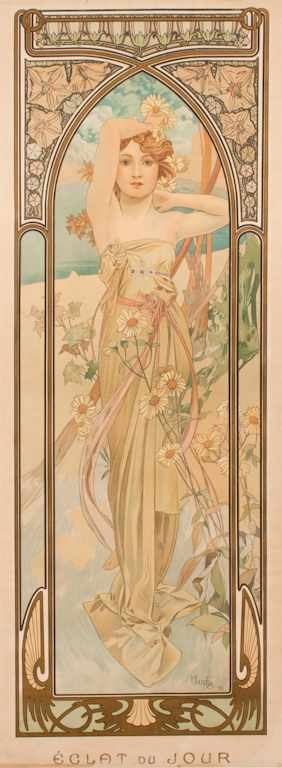 Alphonse Mucha Czech 1860 1939 Eclat Du Jour color lithograph