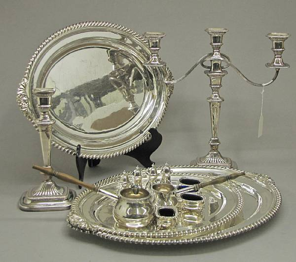 Property of various owners Including pair of candlesticks with three