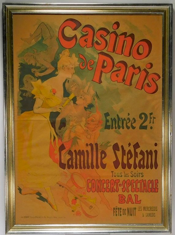 Jules Cheret Art Nouveau Casino de Paris Poster Jules Cheret