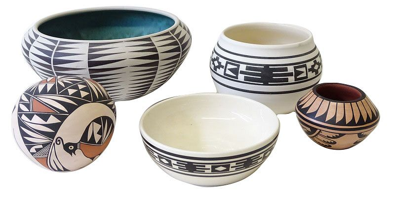 5 Five Native American Ceramic Items 5 Five Native American