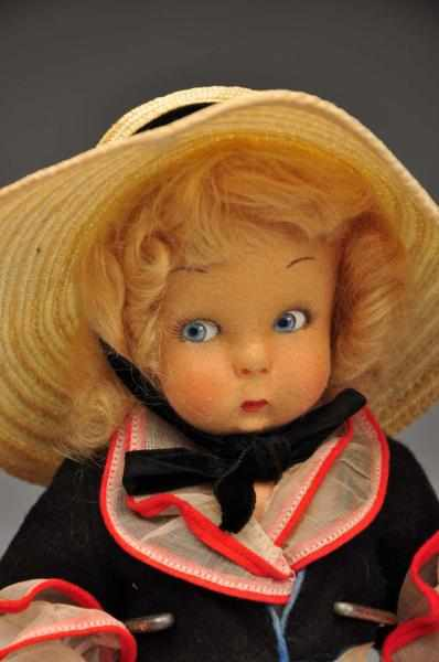Cute Lenci Child Doll Description All felt doll with round