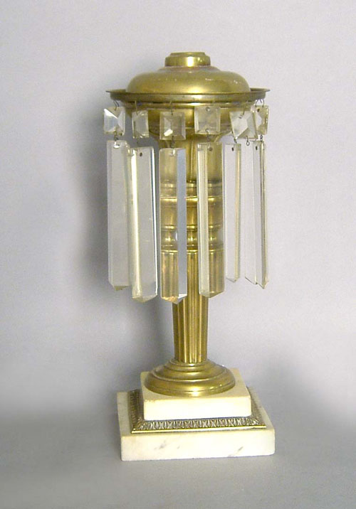 Brass fluid lamp with prisms 13 h