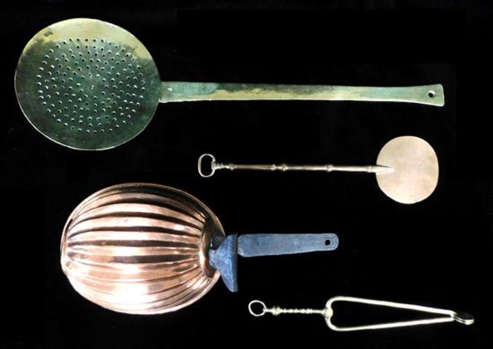 Early brass and copper ware four pieces late 19th early
