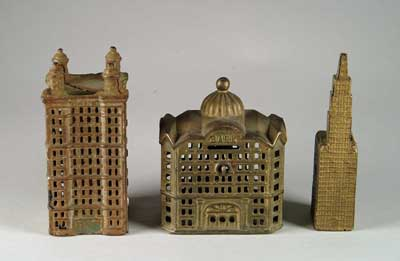 LOT OF 3 BUILDING STILL BANKS Includes Empire State Building