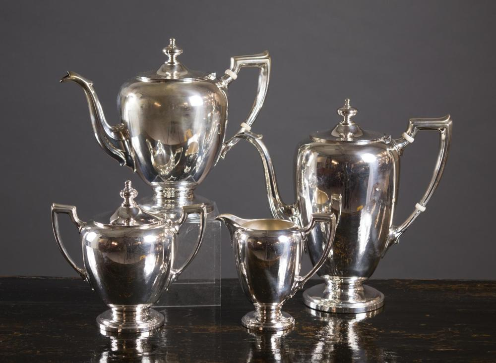 REED BARTON STERLING SILVER TEA AND COFFEE SERVICE 4 pieces