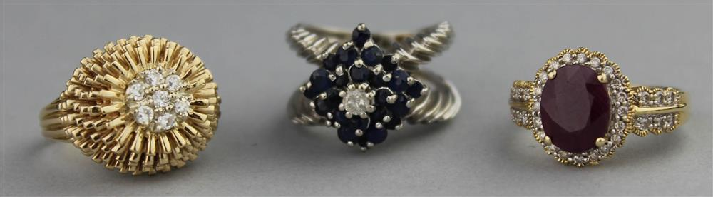 BLUE SAPPHIRE AND DIAMOND RING RUBY AND DIAMOND RING DIAMOND