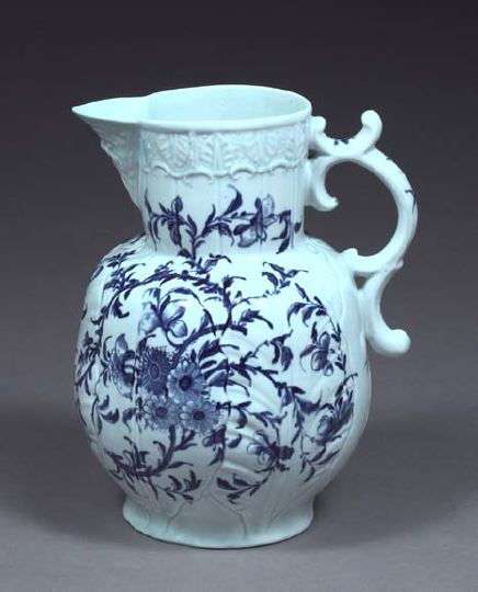 Fine and Rare Worcester Blue and White Cabbage Leaf Porcelain