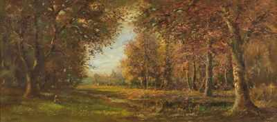 William Savery Bucklin American 1851 1928 Forest stream Oil on