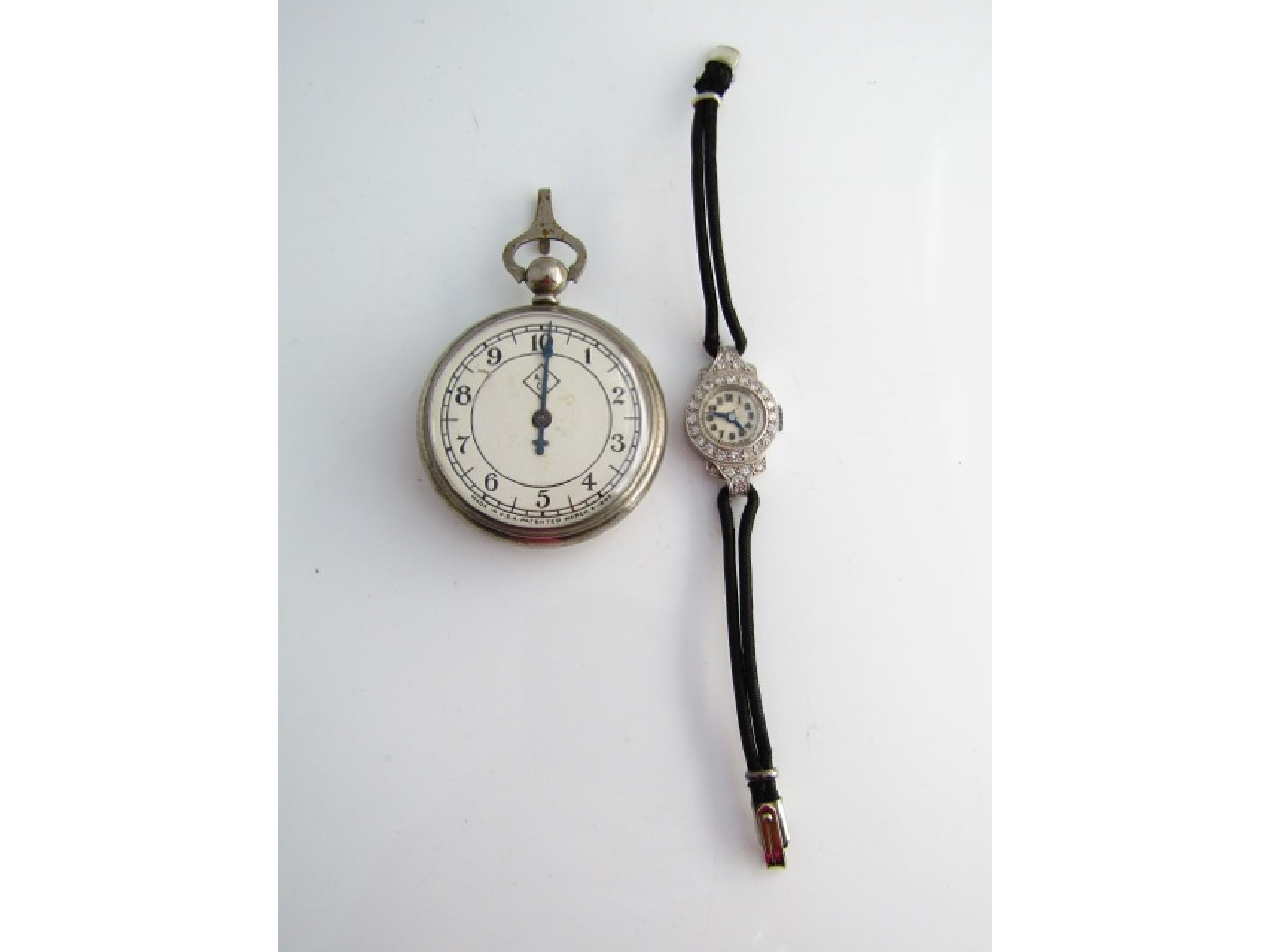 A lady s Art Deco cocktail wristwatch the circular dial