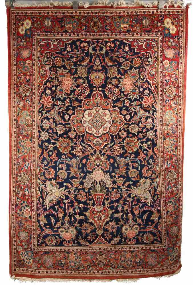 KASHAN RUG 4 3 x 8 8 Semi antique Persian