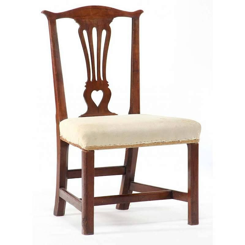 American Chippendale Side Chair circa 1780 cherry ash and chestnut