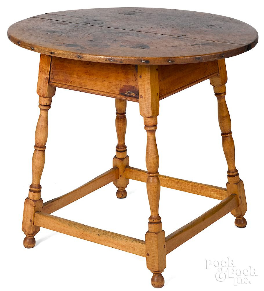 New England pine and maple splay leg tap table Exclusive