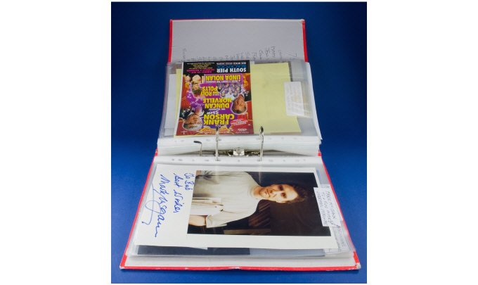 An Album of 75 Autographed and Inscribed Photographs of Show