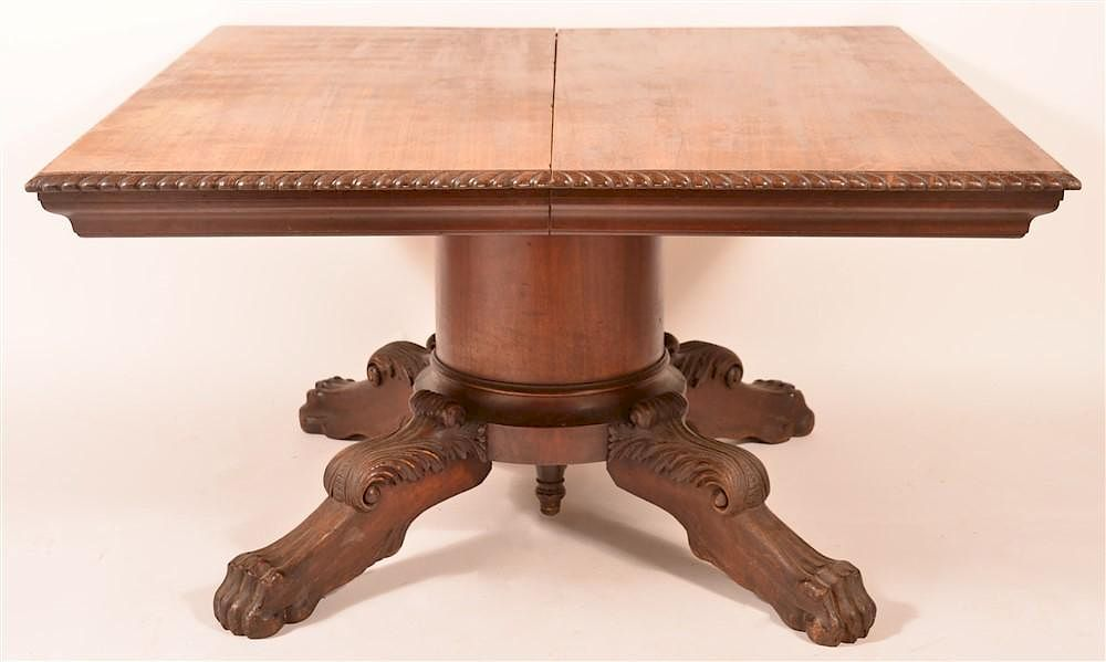 Walnut Pedestal Base Extending Dining Table Antique Walnut Pedestal Base