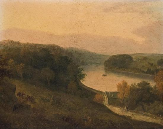 WARREN Henry Schuylkill River near Manayunk Philadelphia 1866 Oil on