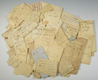 Slave Archive incl 68 bills of sale Archive of approximately