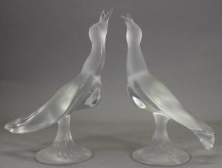 Signed French Lalique Gulls Signed French Lalique Gulls Signed on
