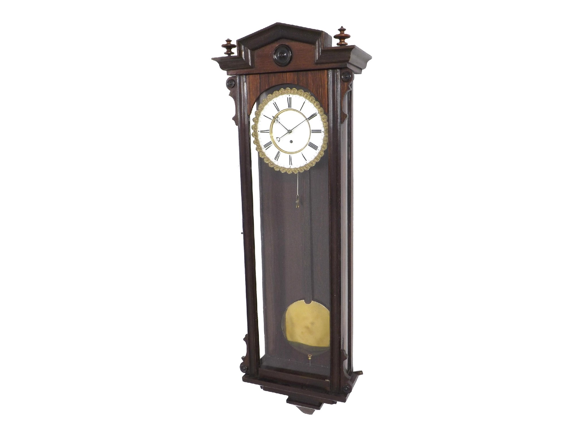 Austrian Biedermeier eight day single weight regulator wall clock the