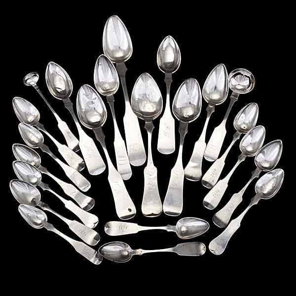 Kentucky Coin Silver Spoons Kentucky an assembled group of twenty
