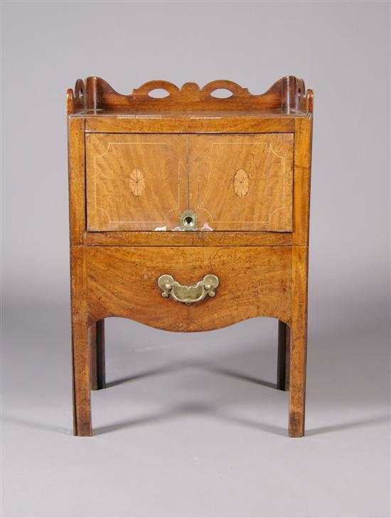 A George III Mahogany Bedside Commode Cabinet Height 31 1