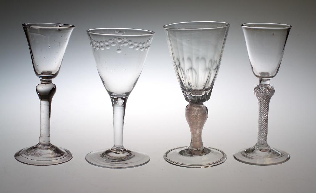 FUNNEL BOWL WINE GLASS c 1755 the bowl above a
