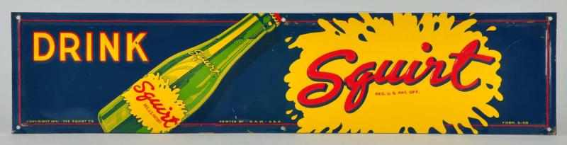 Embossed Tin Squirt Sign Description 1941 A few very shallow