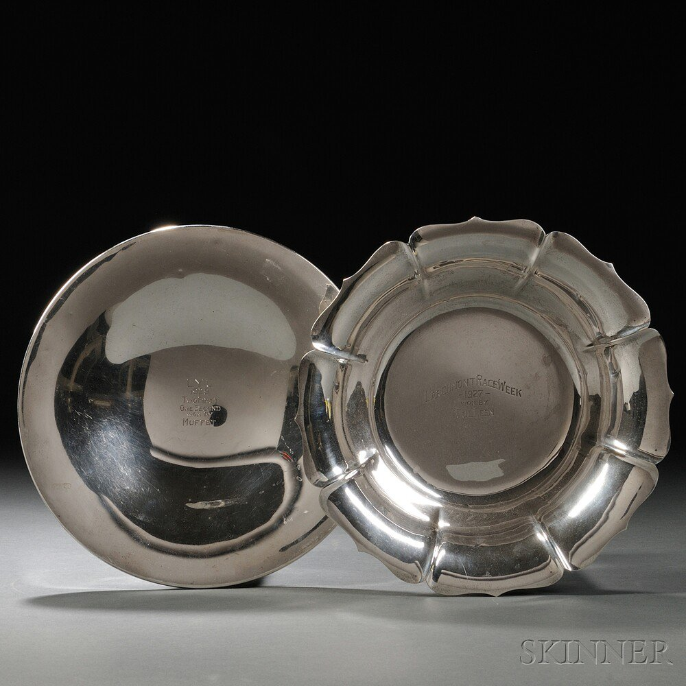 Two International Sterling Silver Larchmont Yacht Club Trophies Meriden Connecticut