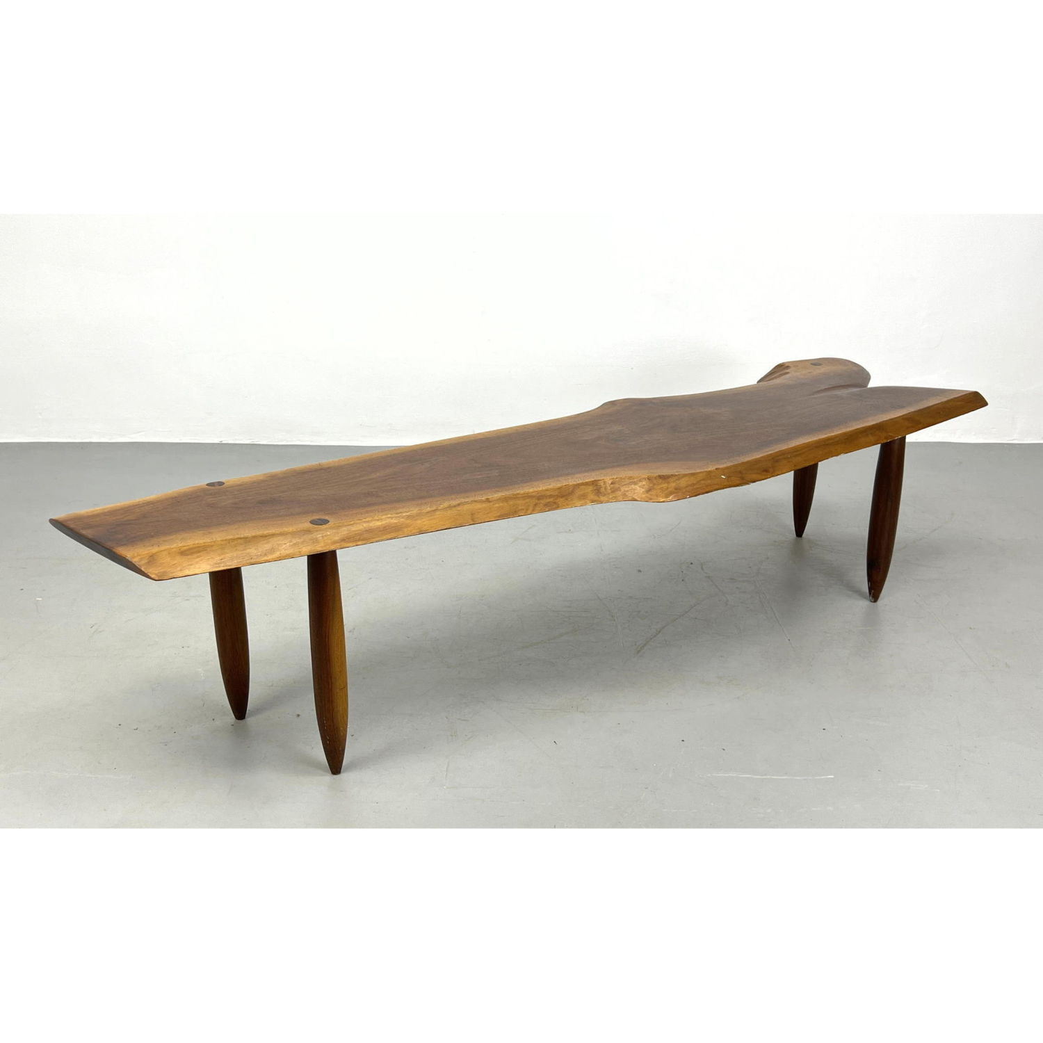 Phil Powell Coffee Table Bench Torpedo legs marked with name