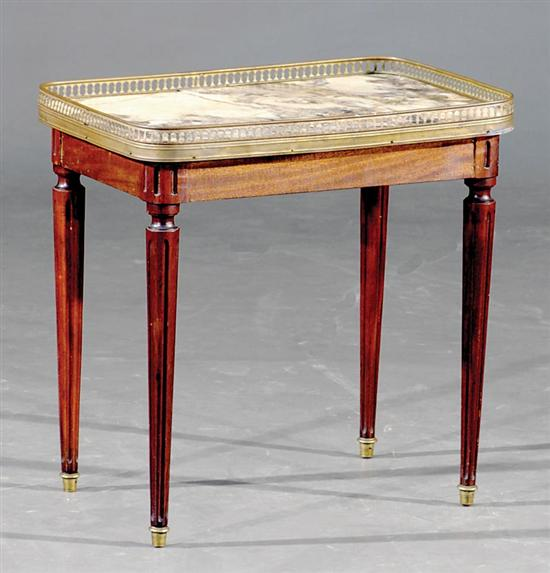 Louis XVI style side table early 20th century rectangular marble