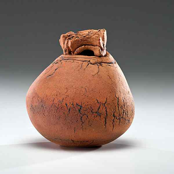 Susan Eisen USA Covered Container 1979Ceramic ht 8 5 dia