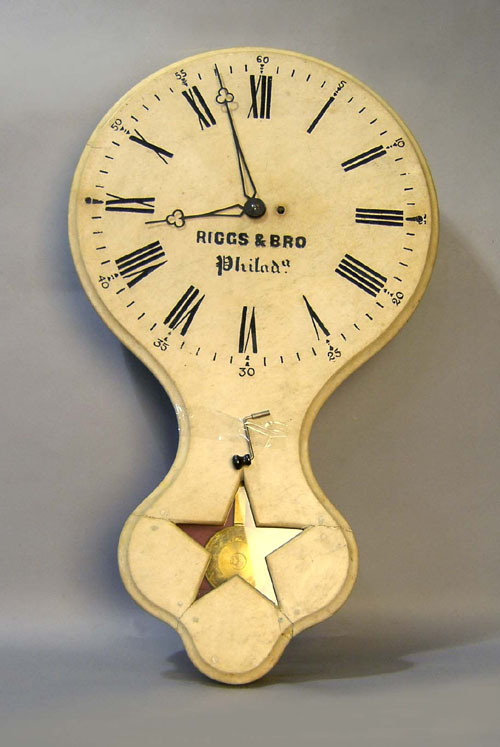 Riggs Bro Philadelphia marble face wall clock 42 h