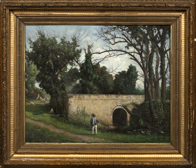 French School Fourth Quarter 19th Century Figure on a Path
