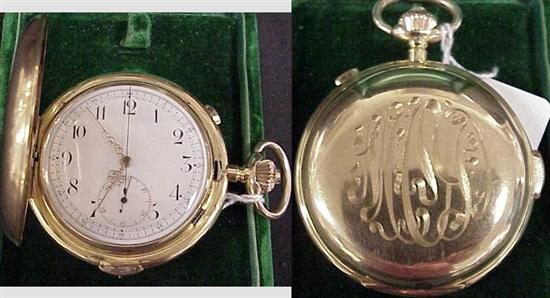 Jewelry One 18K Quarter Hour Repeater watch chronograph c 1896