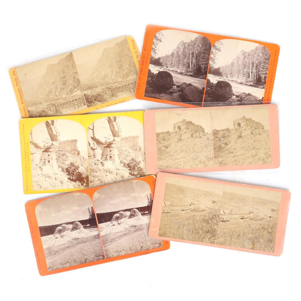 SIX EARLY WILLIAM HENRY JACKSON 19TH CENTURY ALBUMEN PHOTO AND