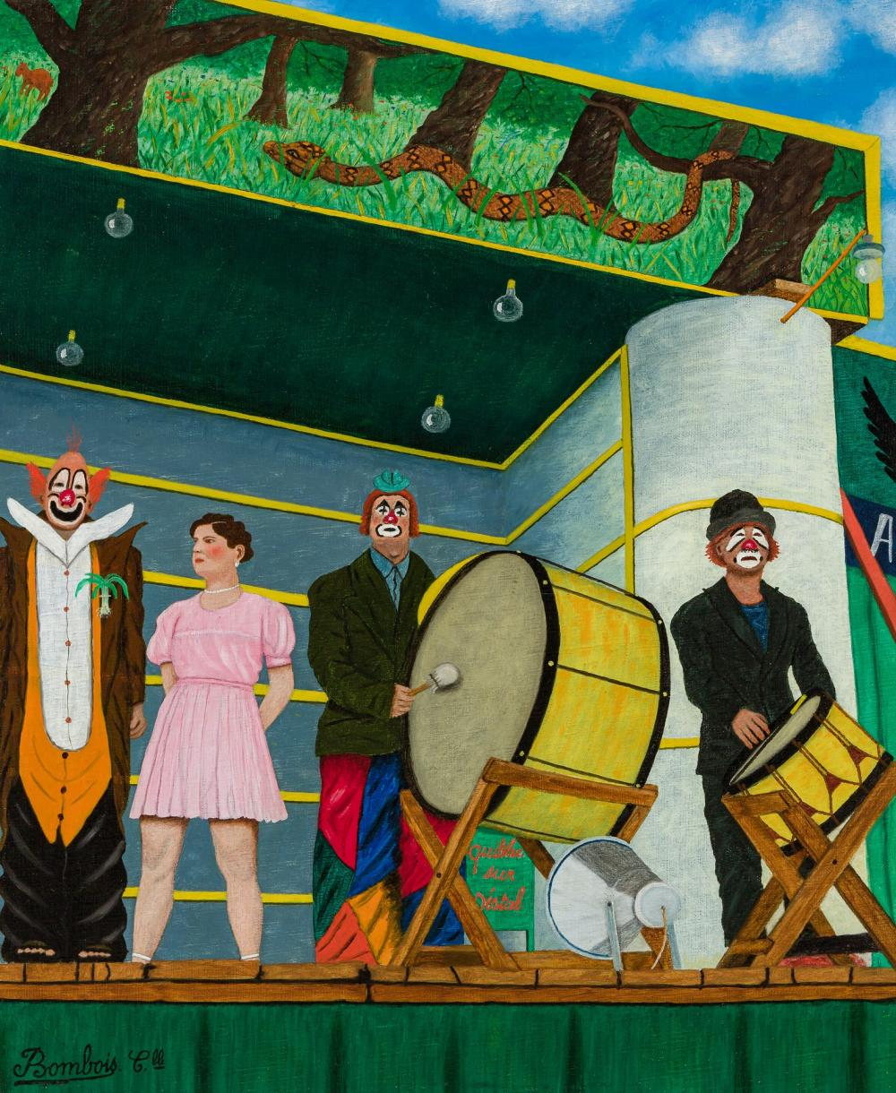 CAMILLE BOMBOIS French 1883 1970 Les Forains oil on canvas