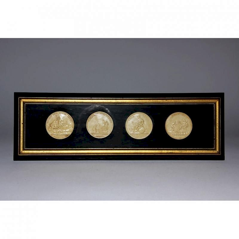 Set of Four 17th and 18th Century Continental Medallions in