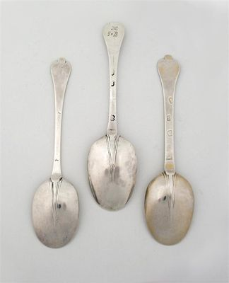 A James II trefid spoon with rat tail bowl maker