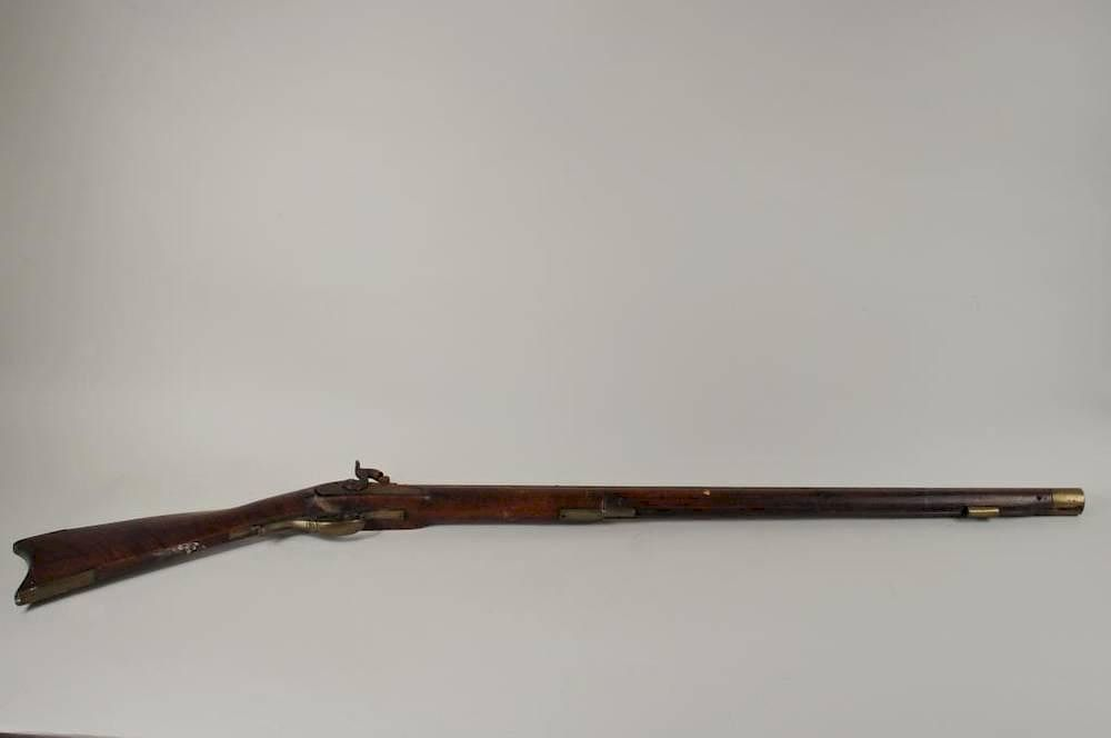Wood Brass Steel Long Rifle Wood brass and steel long