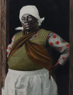 Columbus Pearl Knox American PA 1923 1999 watercolor Portrait of