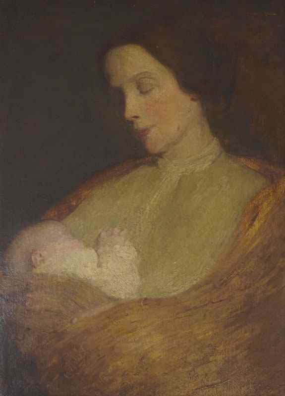 PATTERSON Angelica Schuyler American 1864 1952 Mother and Child Oil